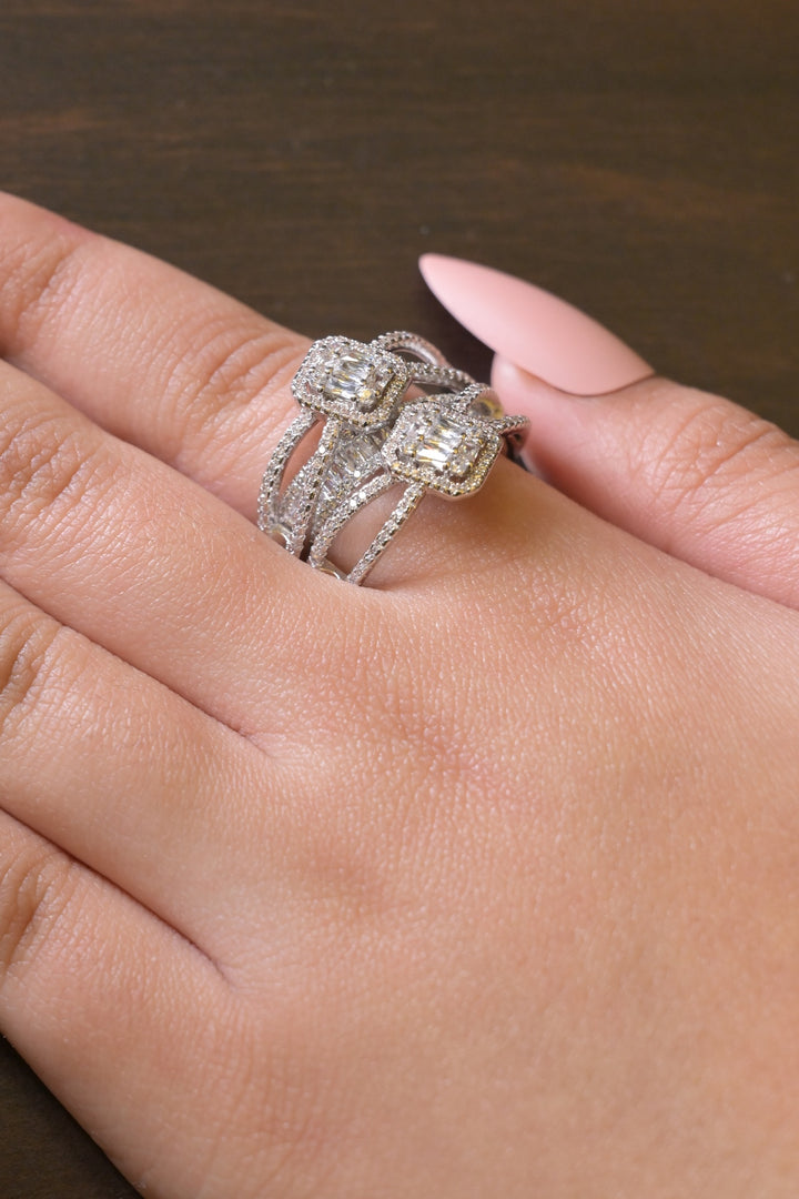 Double Solitaire Band Ring