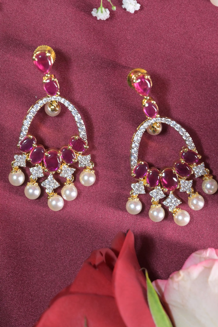 Sundari Slim Pearl Drop Earrings
