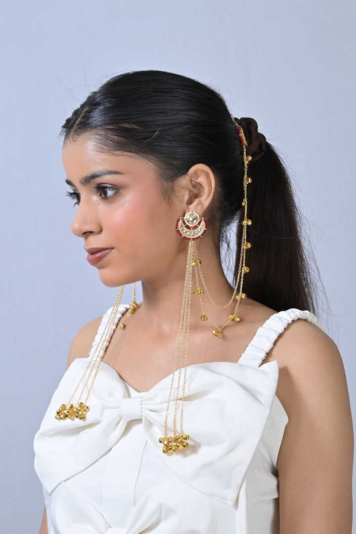 Shikara Kashmiri Traditional Long Earrings