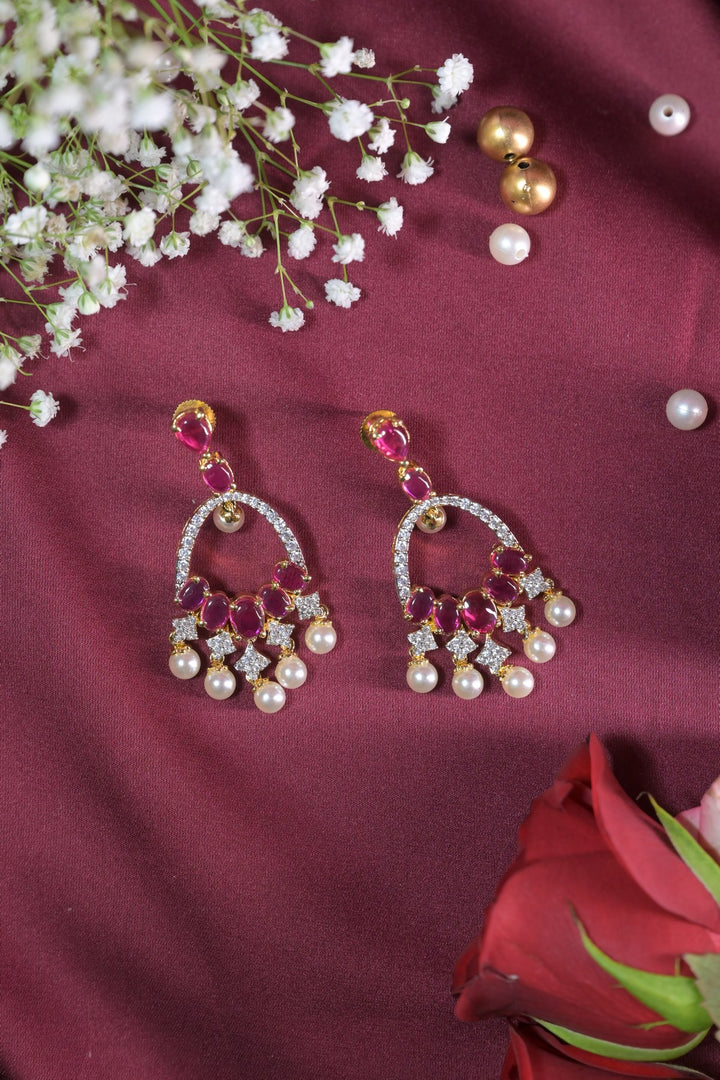 Sundari Slim Pearl Drop Earrings