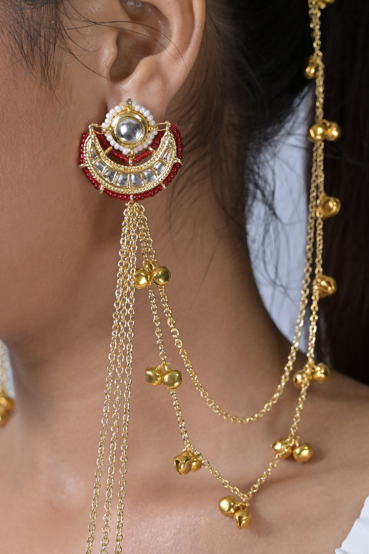 Shikara Kashmiri Traditional Long Earrings