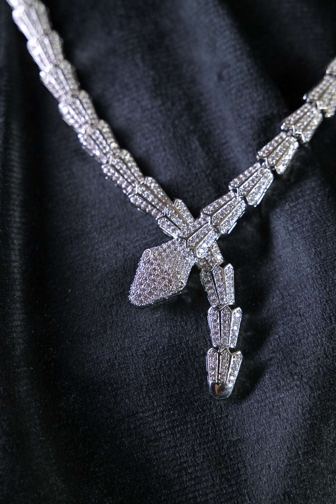 Snake Spell Diamond Cocktail Necklace