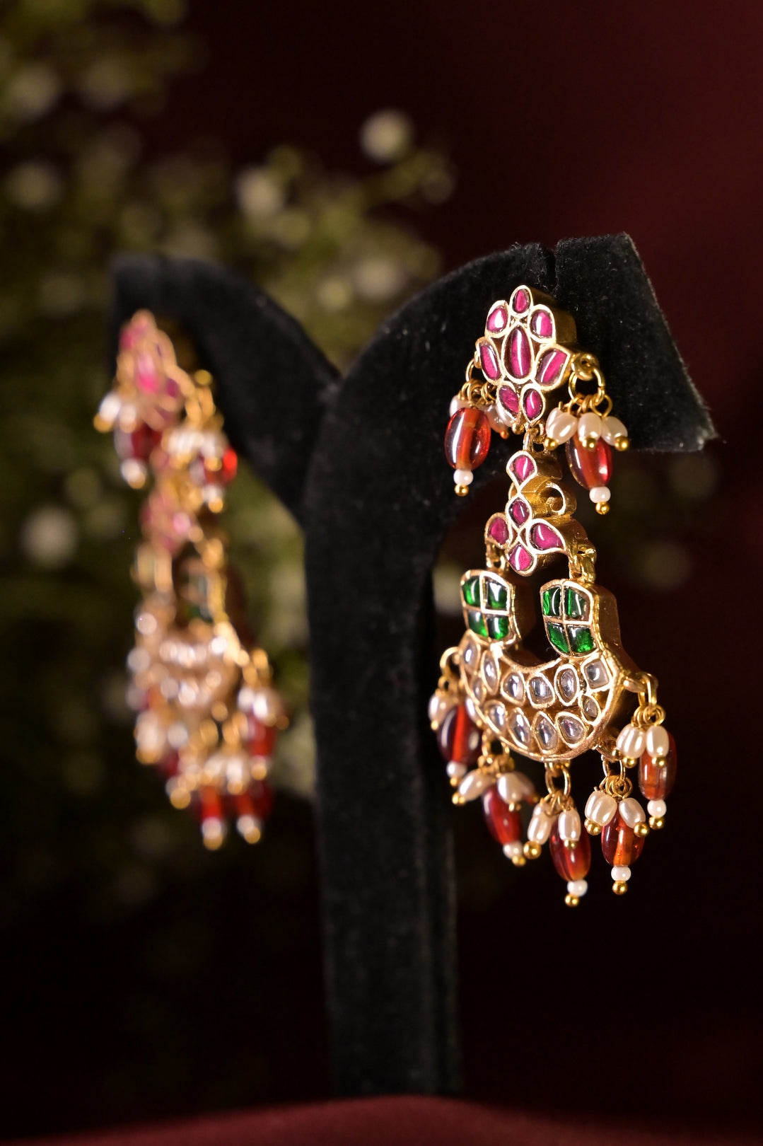 Lotusia Jadau Traditional Chaandbali Earrings