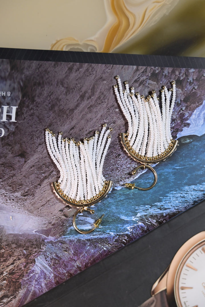 Whisper Pearls Tassel Dangler Earring