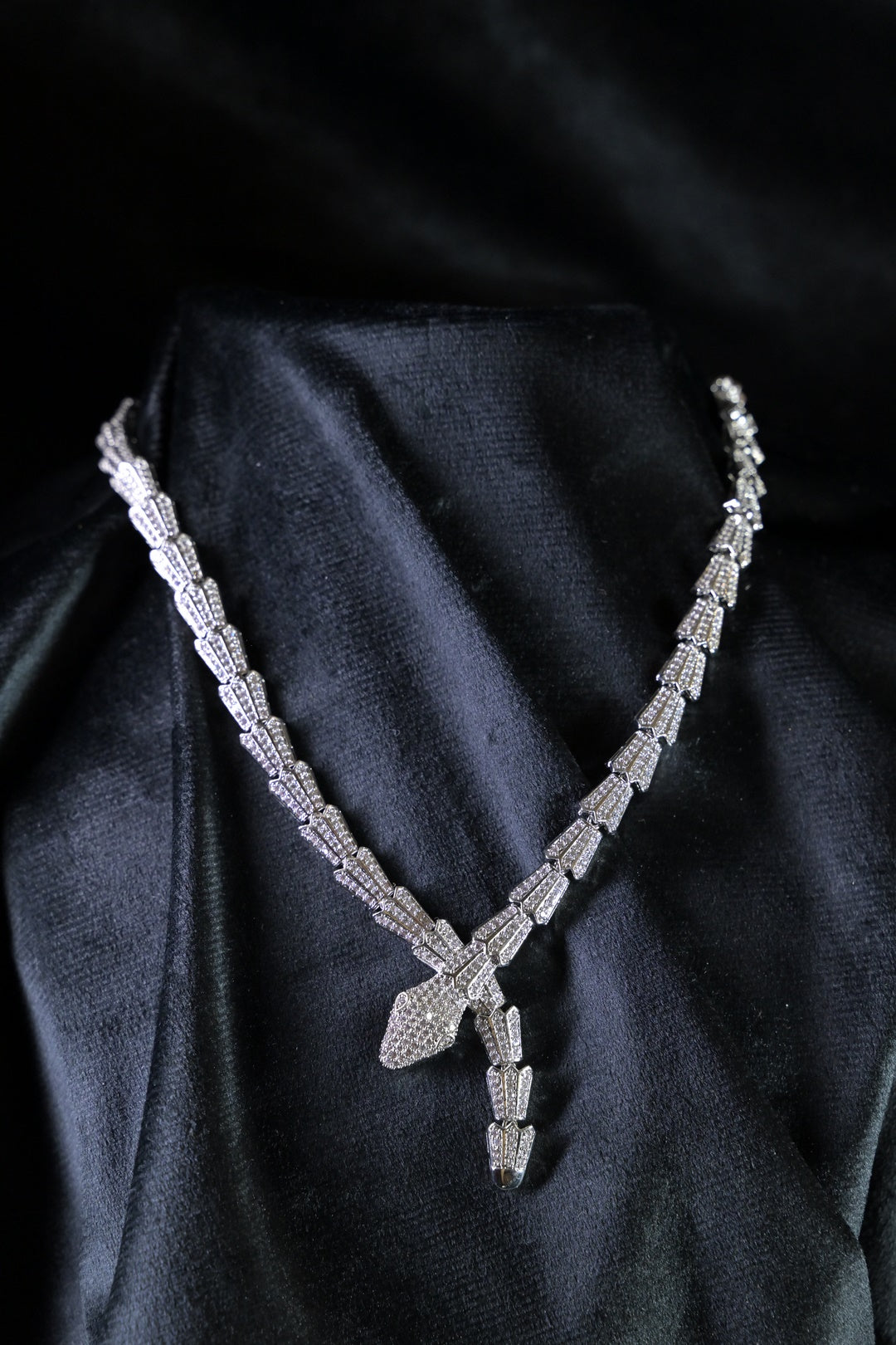 Snake Spell Diamond Cocktail Necklace