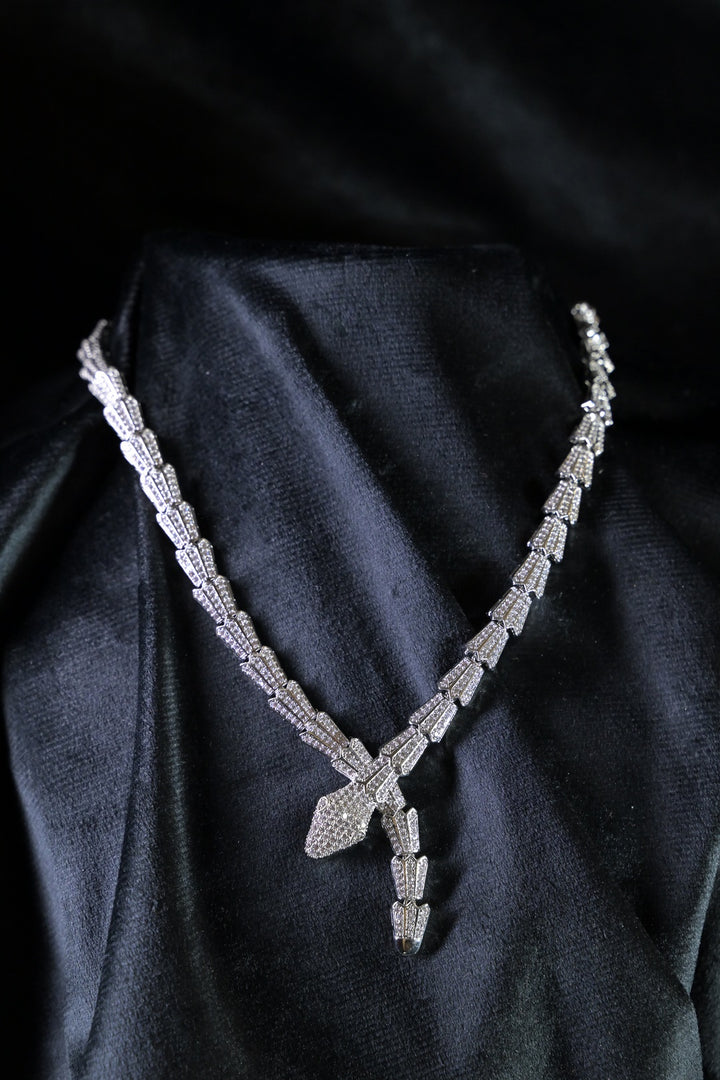 Snake Spell Diamond Cocktail Necklace