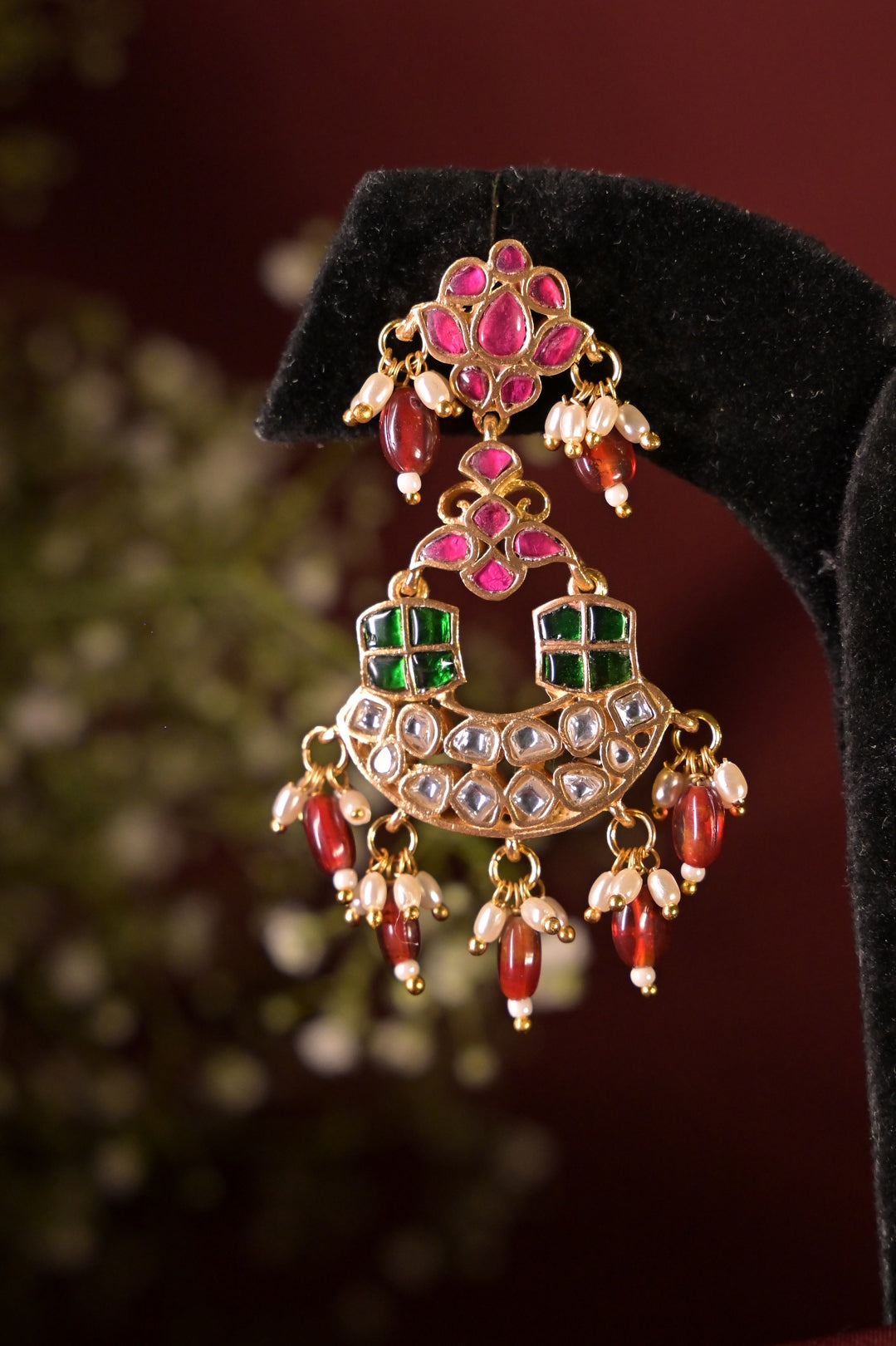 Lotusia Jadau Traditional Chaandbali Earrings