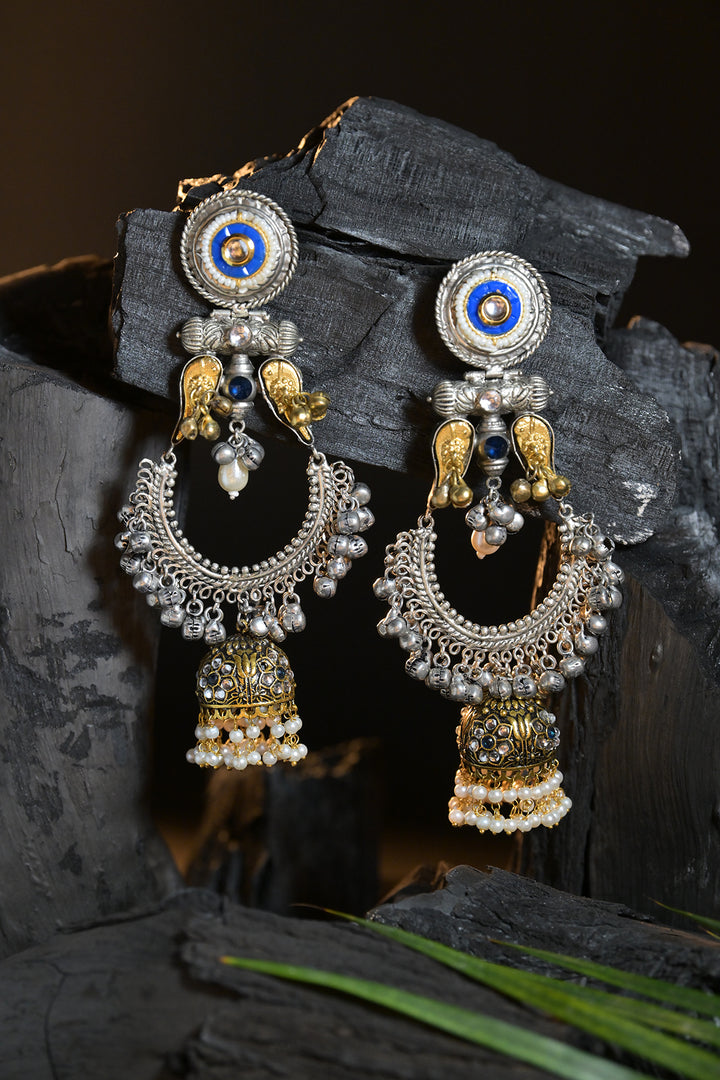Govinda Silver Jhumka Earrings