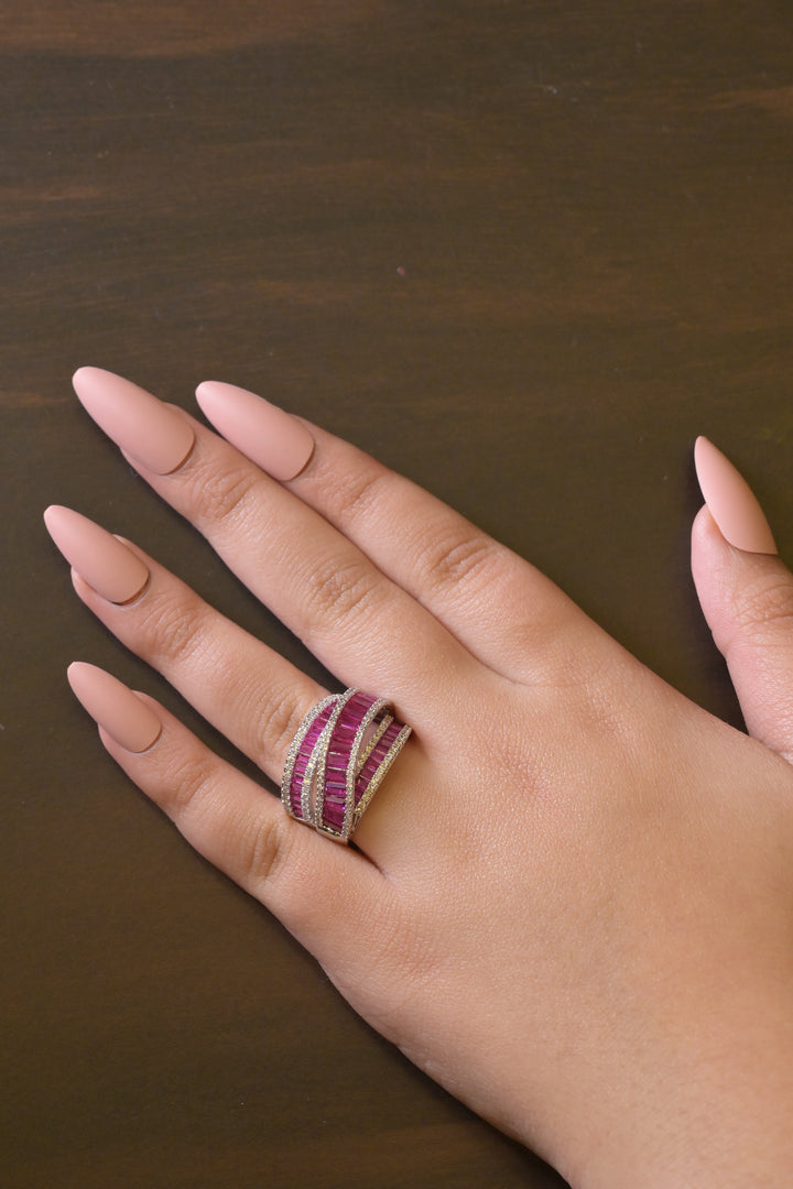 Alma Three Tier Band Ring