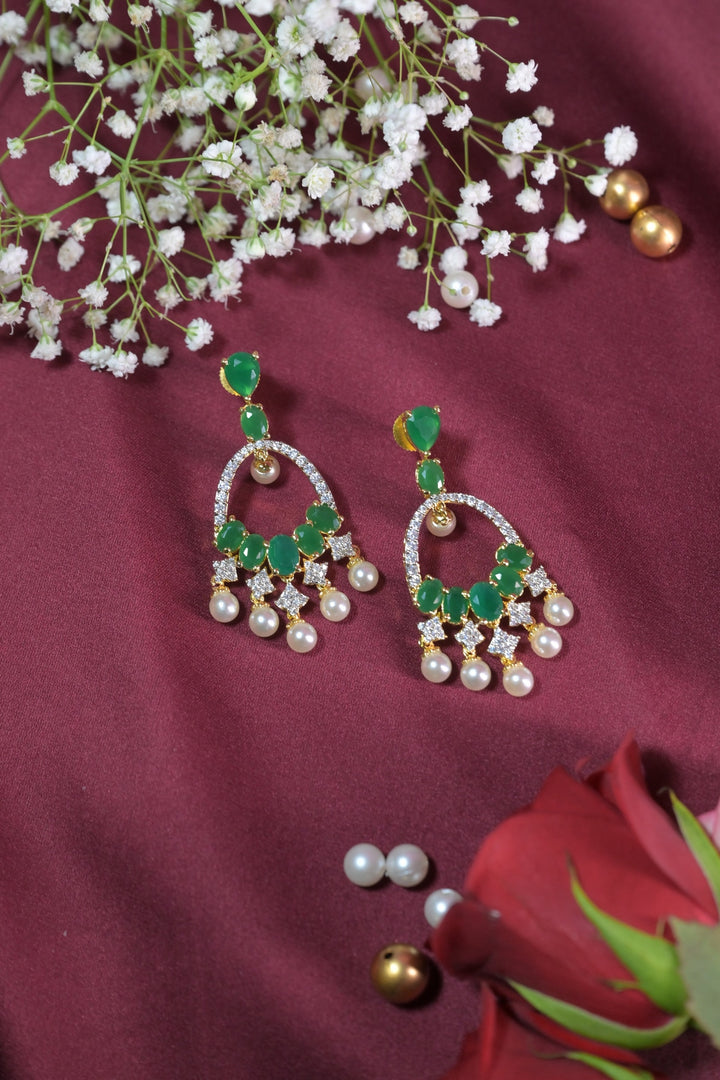 Sundari Slim Pearl Drop Earrings