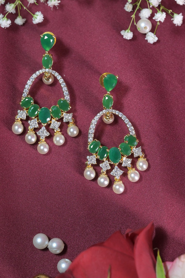 Sundari Slim Pearl Drop Earrings