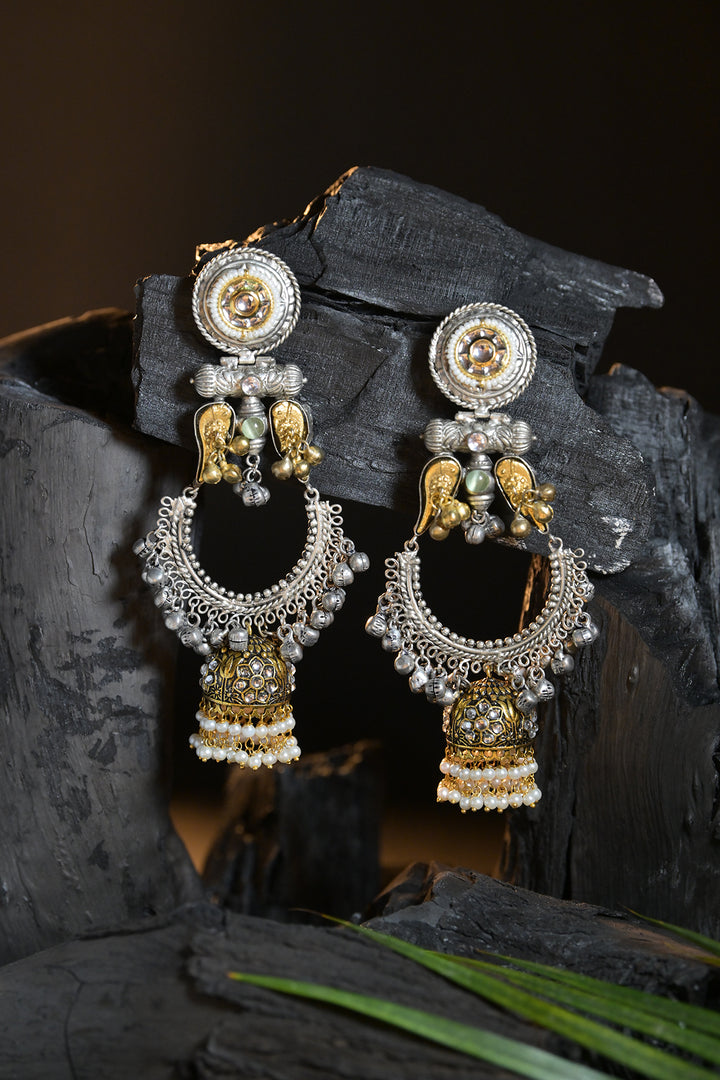 Govinda Silver Jhumka Earrings