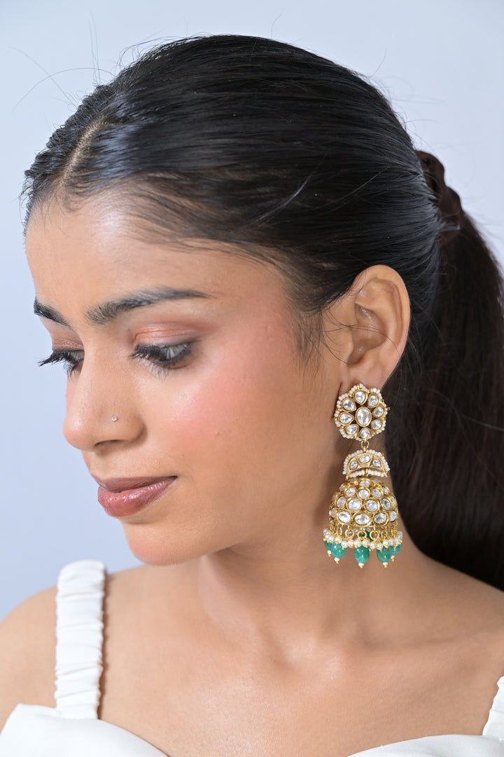 Poorvi Mint Traditional Jhumka Earrings