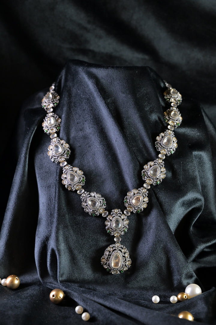 Saubhagya Long Victorian Polki Sangeet Necklace