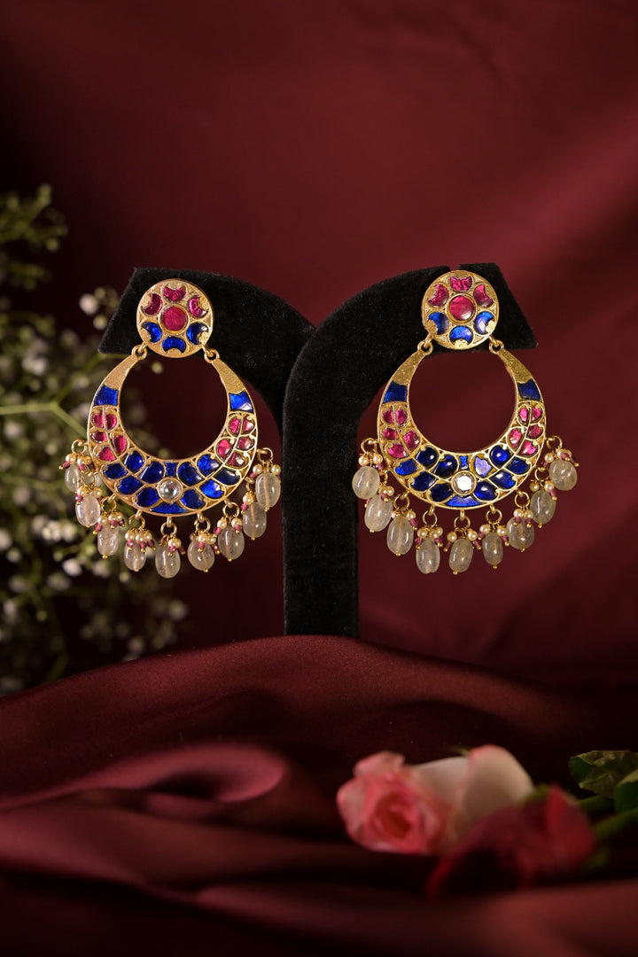 RajLaxmi Jadau Traditional Chaandbali Earrings