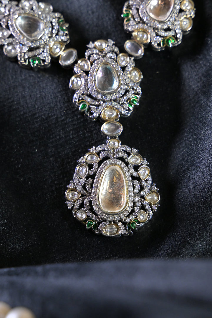 Saubhagya Long Victorian Polki Sangeet Necklace