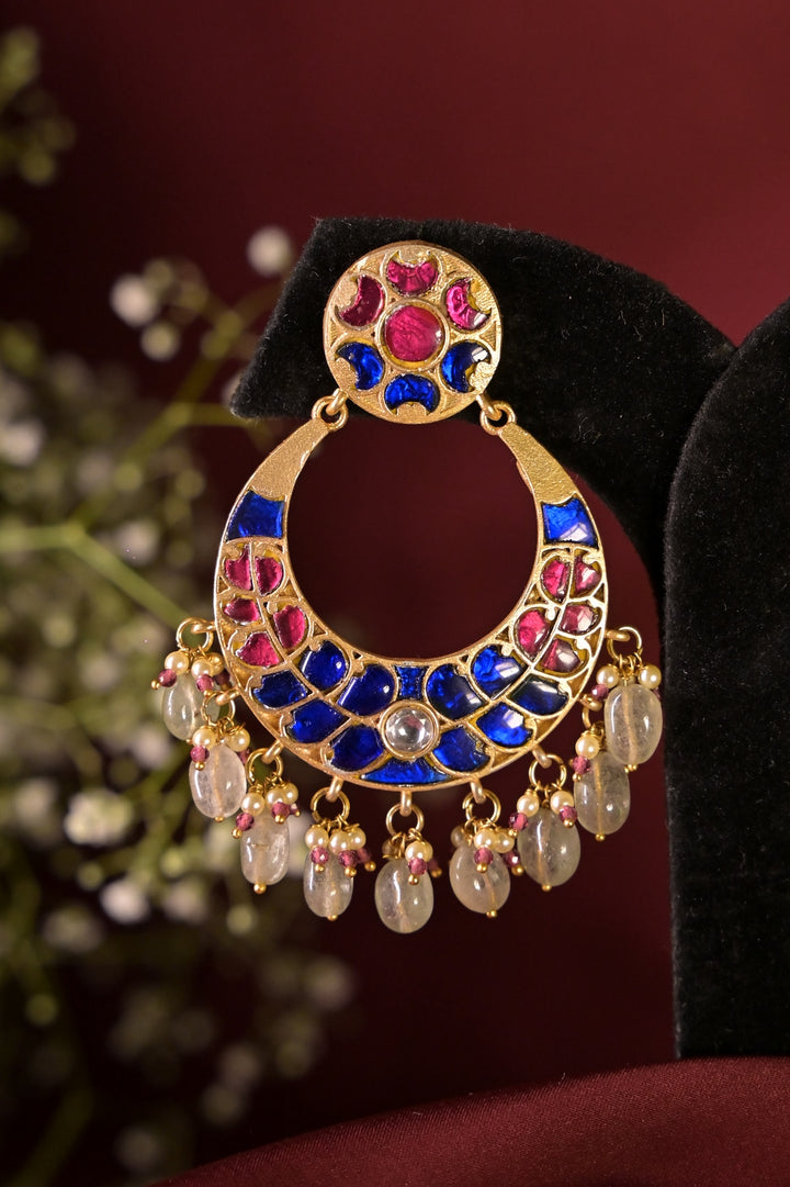 RajLaxmi Jadau Traditional Chaandbali Earrings