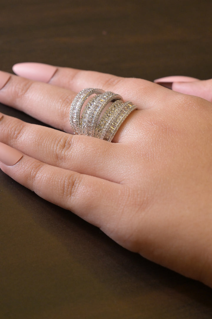 Mughal Diamond Layerd Ring