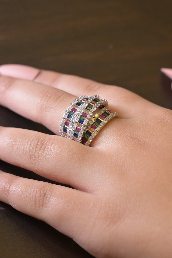 Alma Three Tier Band Ring