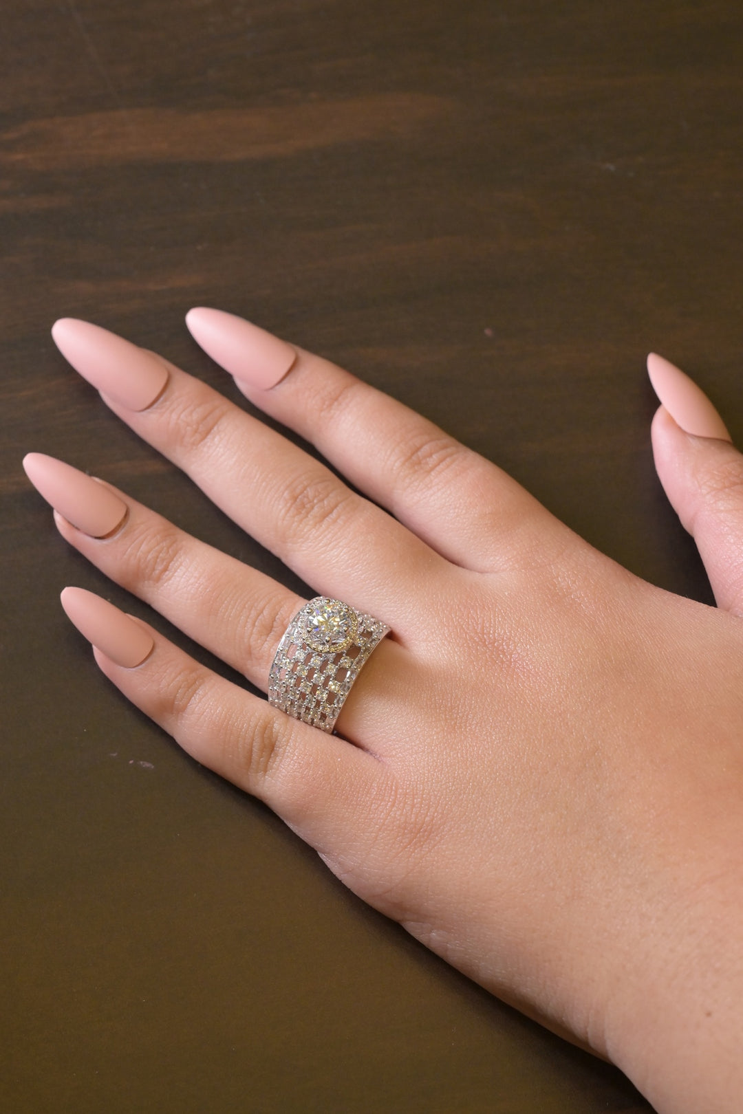 Solitaire Statement Diamond Band Ring