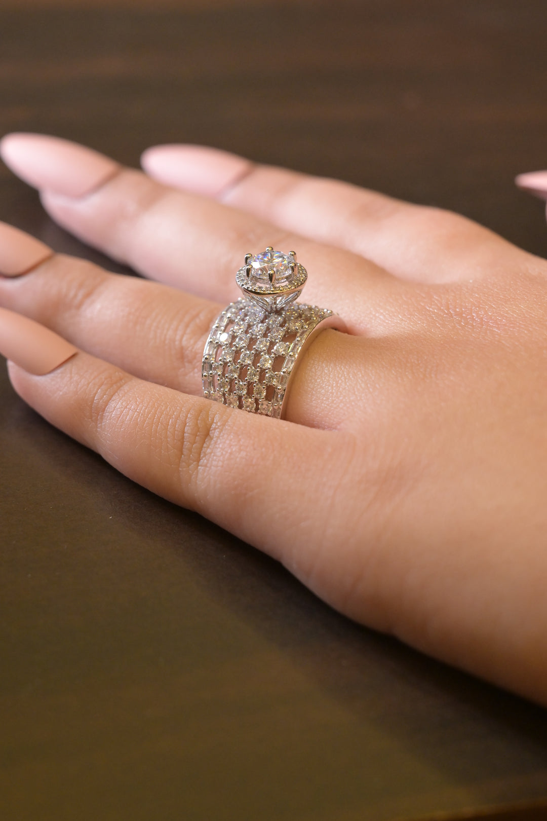 Solitaire Statement Diamond Band Ring