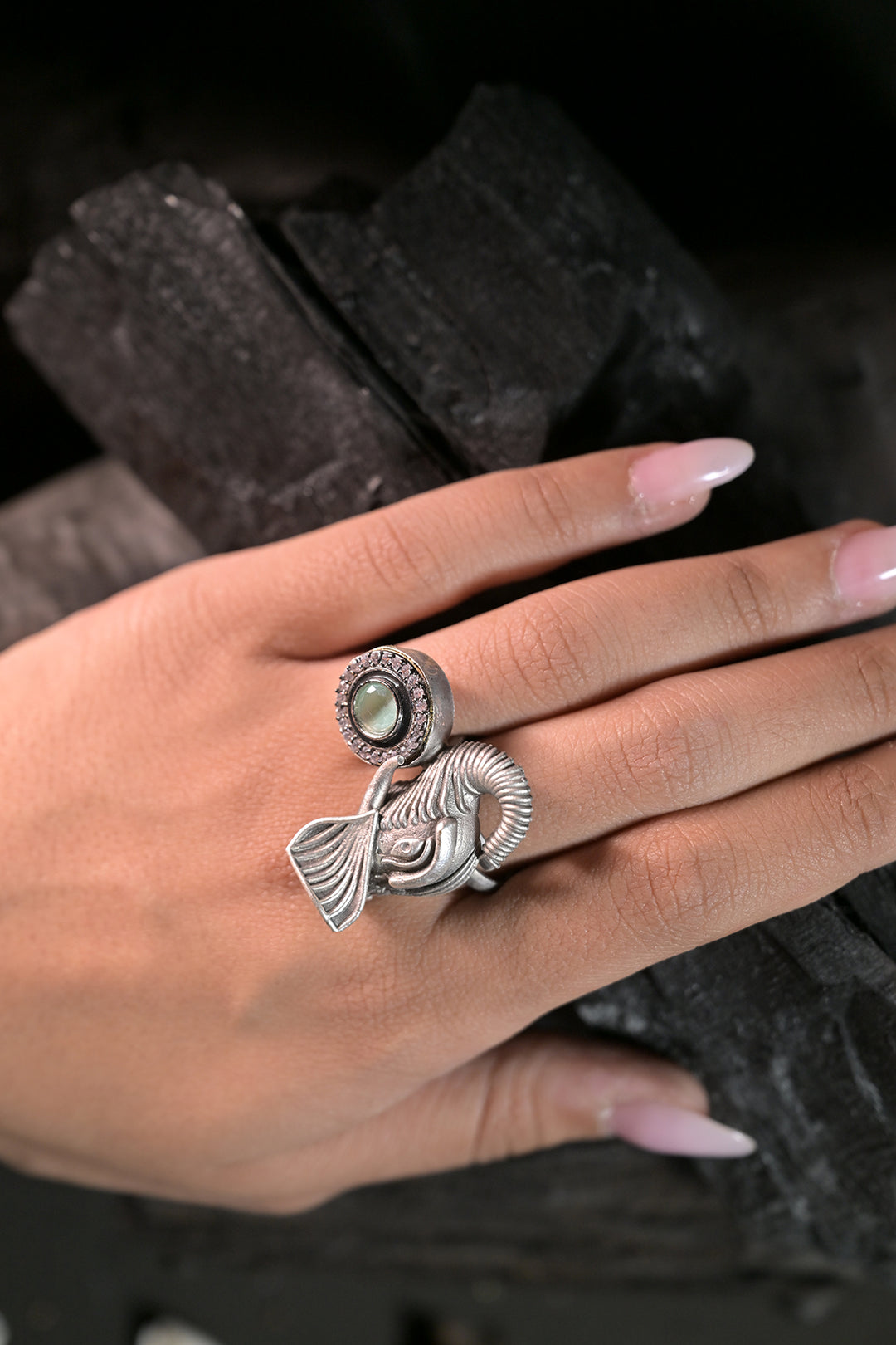 Elephant Silver Boho Ring