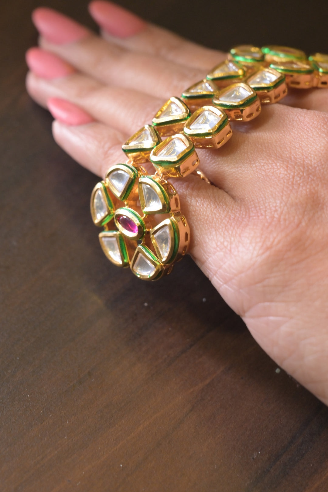 Rachna Mehndi Kundan Four Band Ring