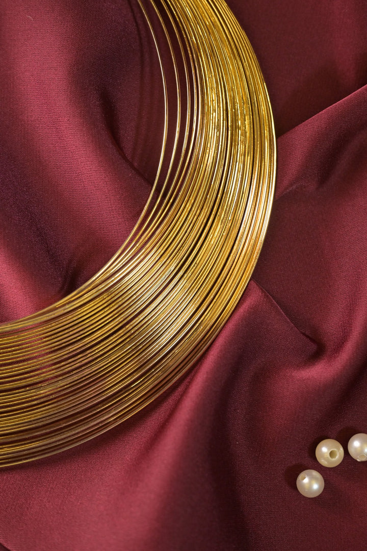 Premium Layered Golden Eclipse Chokar Necklace