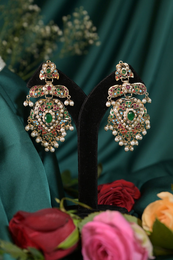 Amritapriya Heritage Multicolored Gemstones Jadau Necklace