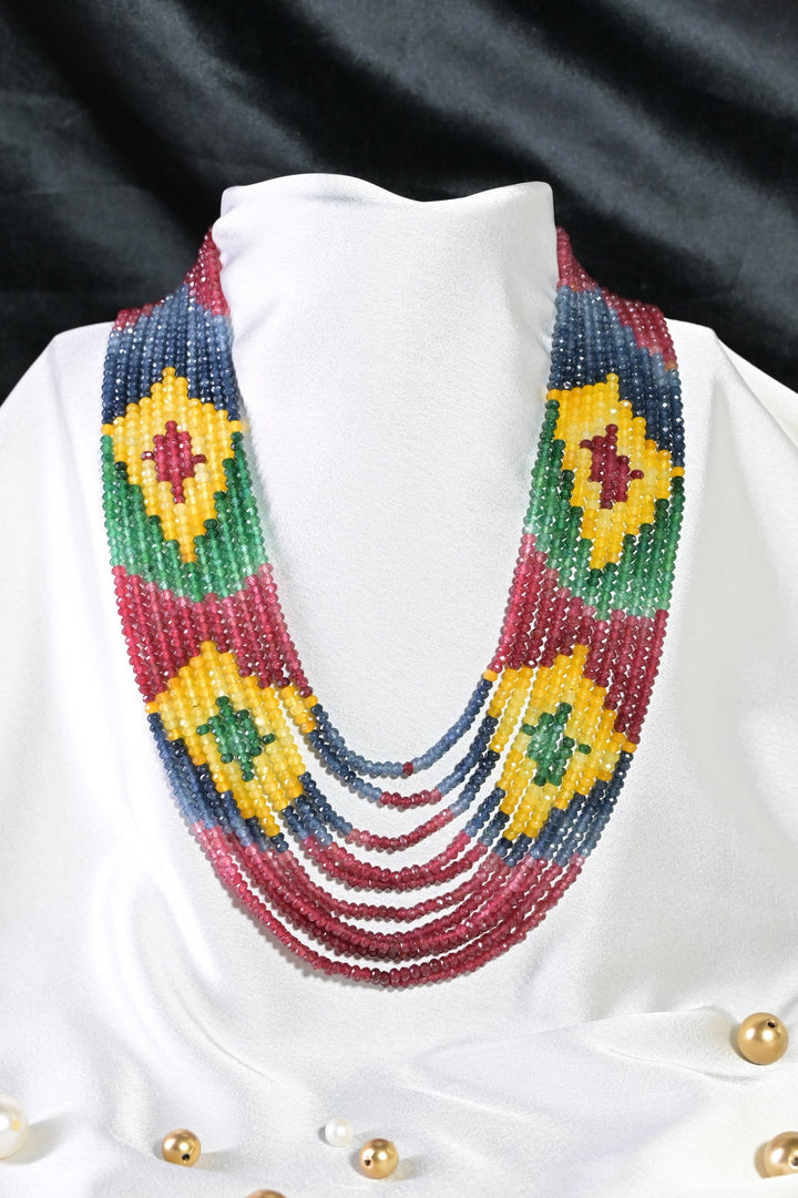 Maharani's Muse Multicolored Beads Premium Layered Long Necklace