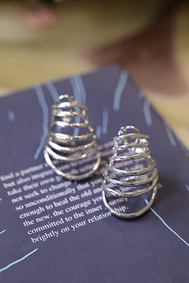 Serene Silver Casual Earcuff Earrings Silver