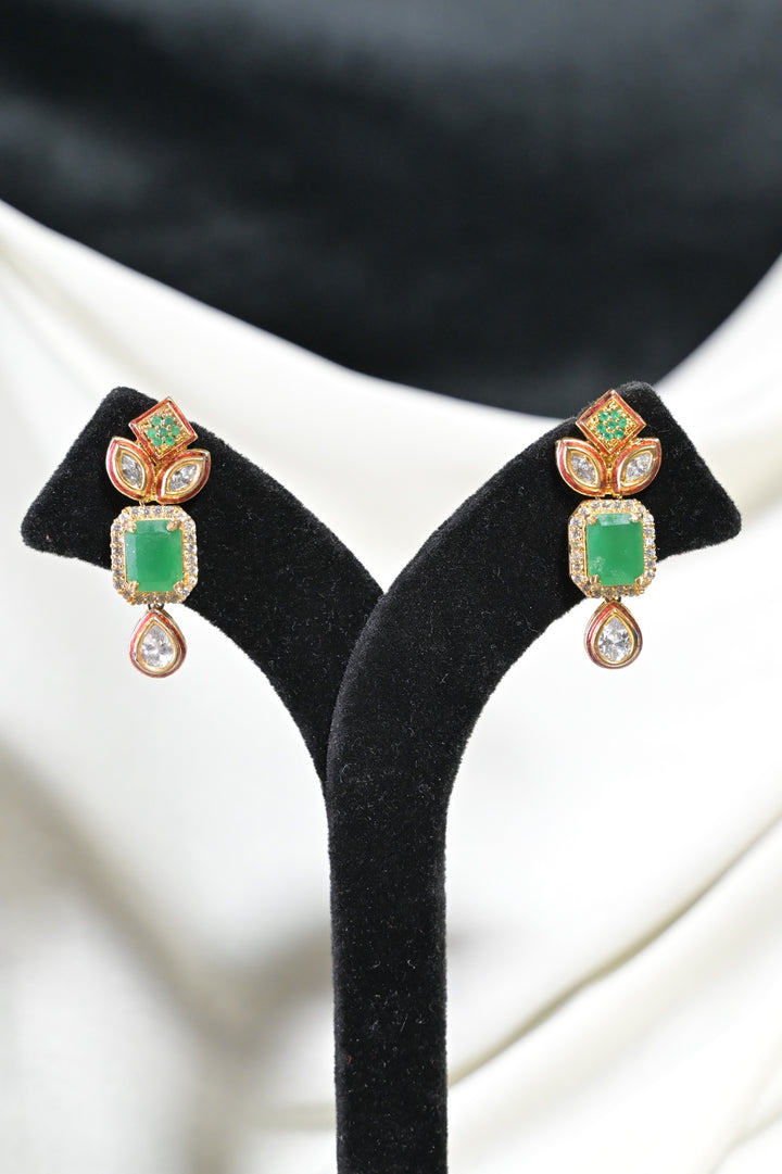 Divyadarshini Emerald Royal Polki Long Necklace