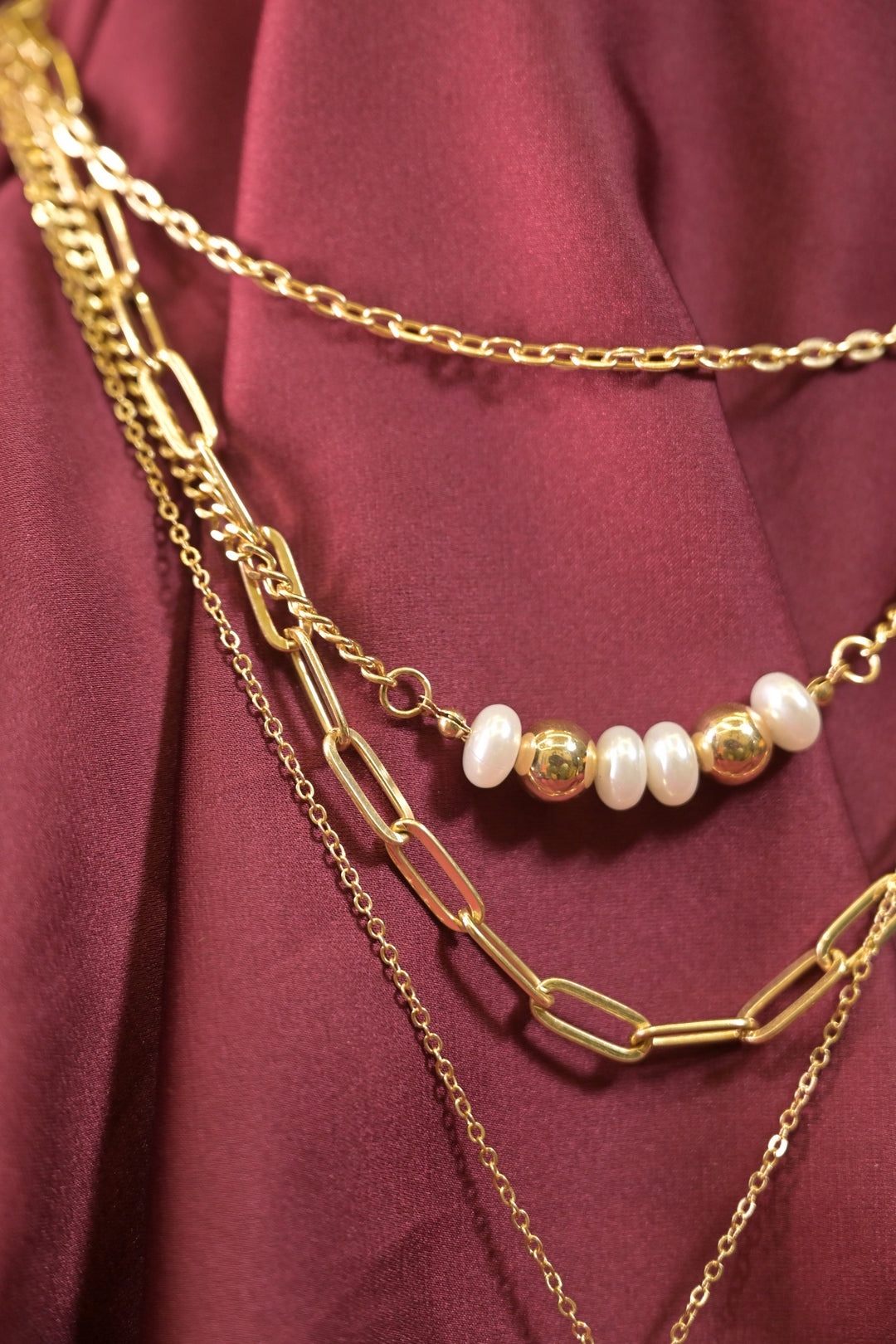 Nilgiri Pearl Drop Layered Necklace