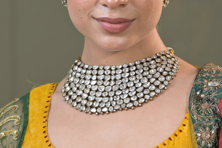 Namami Victorian Mossanite Bridal Choker Necklace