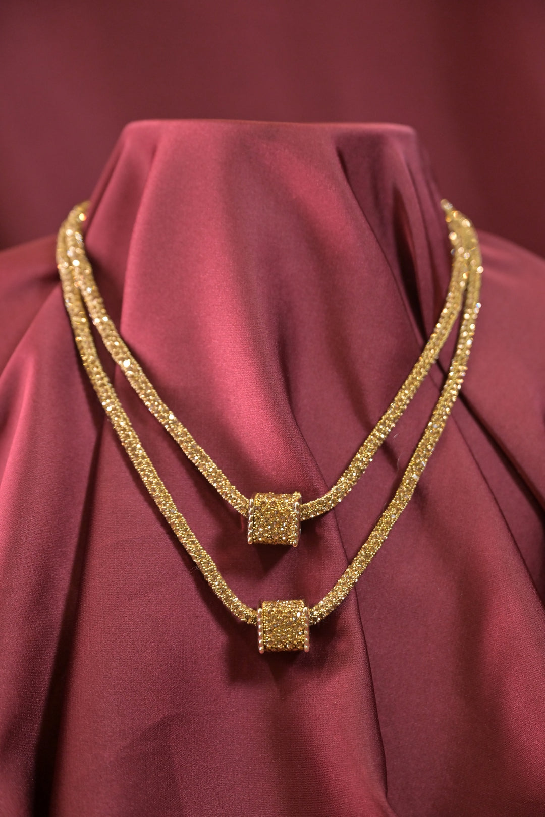 Tassel Fringe Woven Thread Golden Chain Necklace