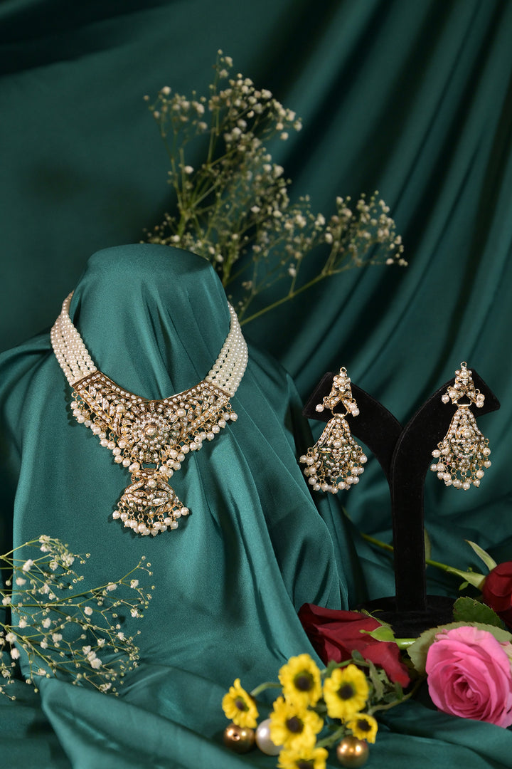 Chitralekha White Jadau Pearl Sangeet Necklace