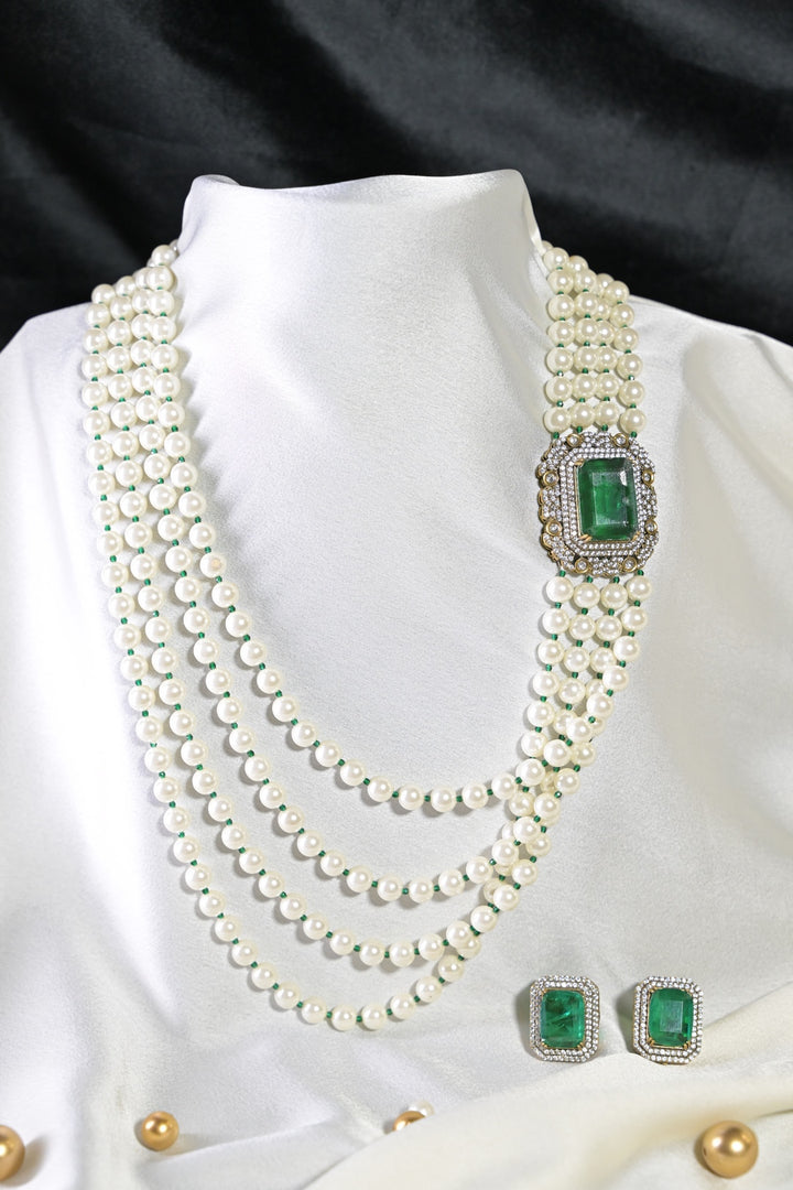 Maharani Satsri Pearl Layered Long Necklace