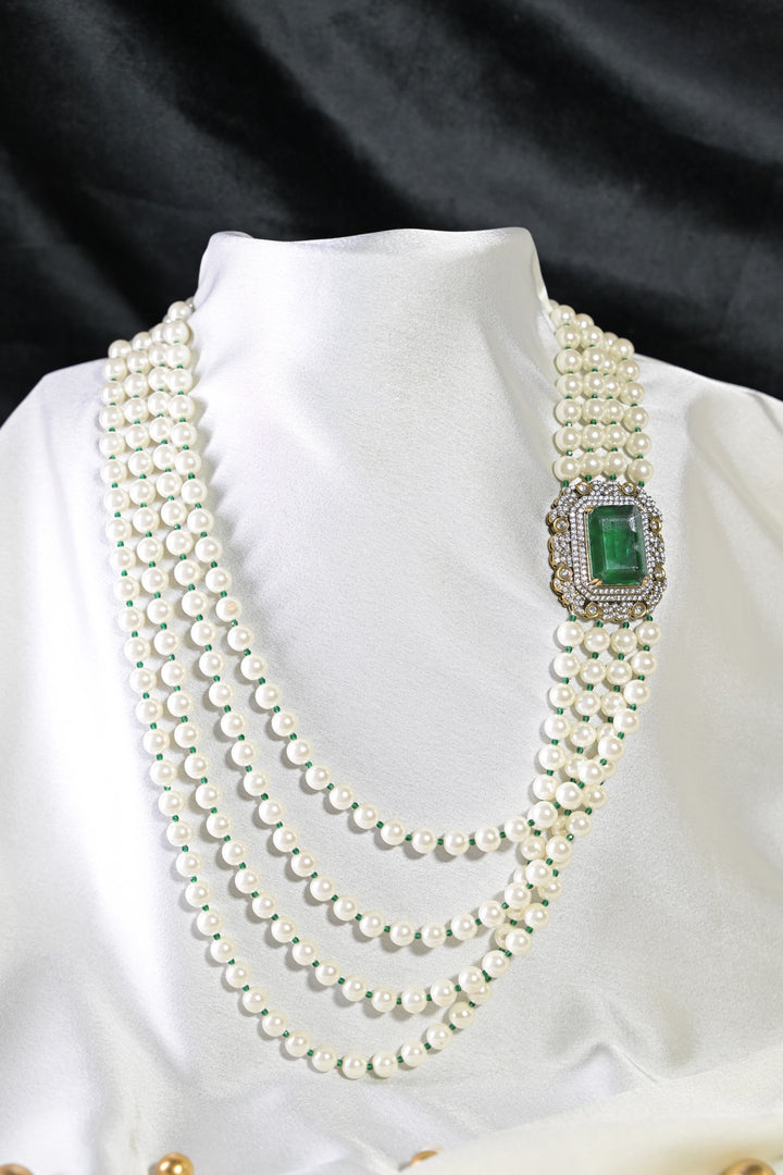 Maharani Satsri Pearl Layered Long Necklace