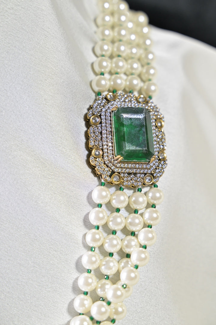 Maharani Satsri Pearl Layered Long Necklace