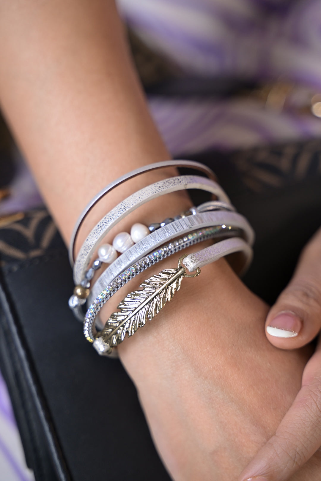 Leather Stack Fashion Bracelet