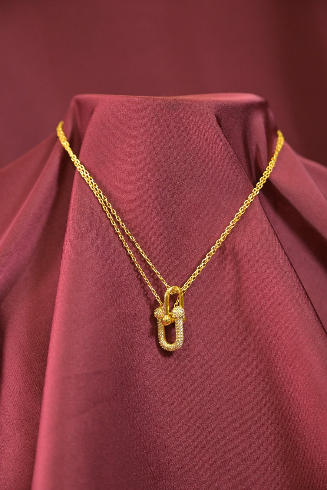 Danube Dual Chain Pendant Necklace