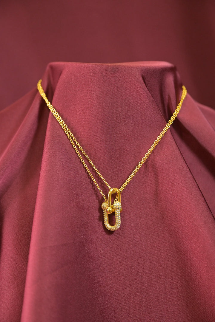 Danube Dual Chain Pendant Necklace