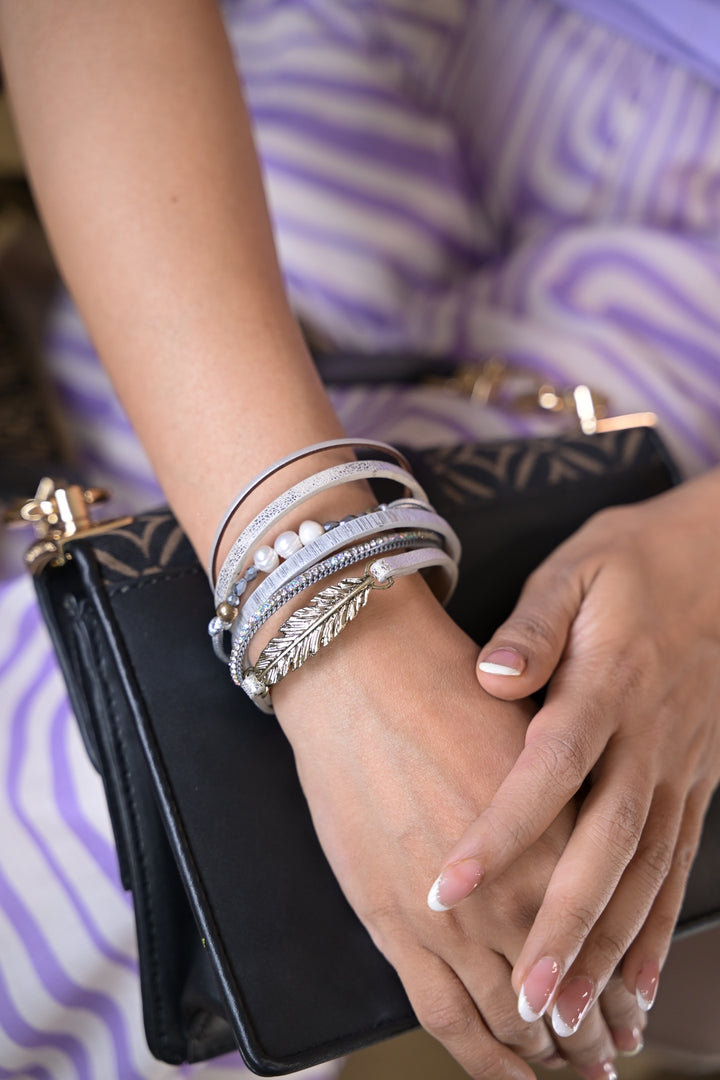 Leather Stack Fashion Bracelet