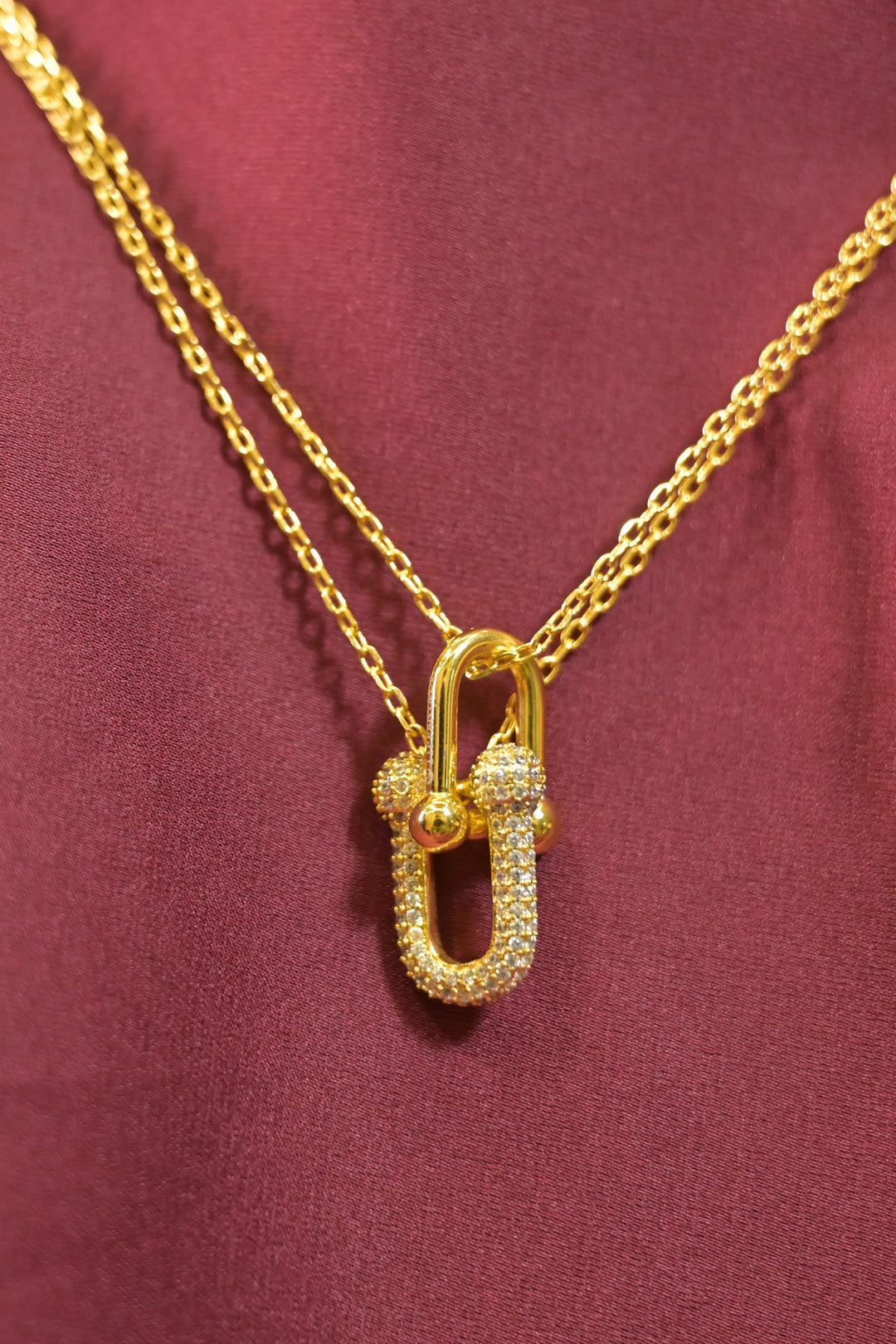 Danube Dual Chain Pendant Necklace