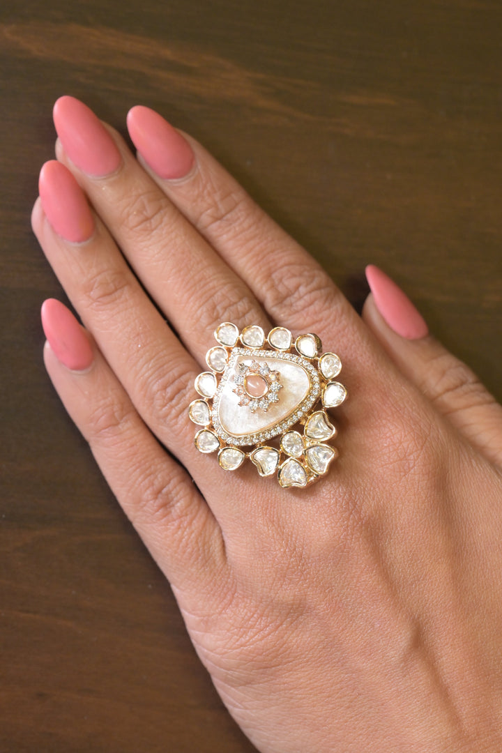 Padmalakshmi Pooja Polki Temple Ring