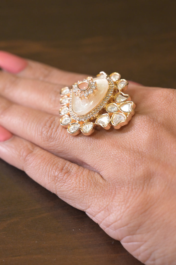 Padmalakshmi Pooja Polki Temple Ring