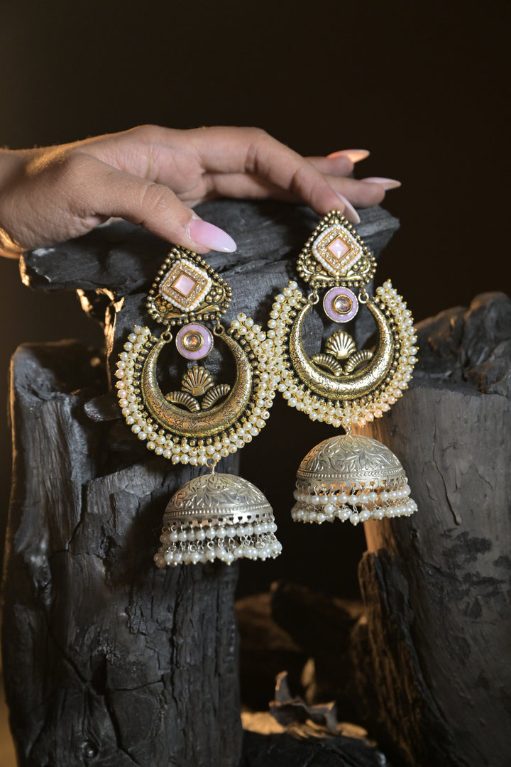 Shyam Silver Jhumka Earrings