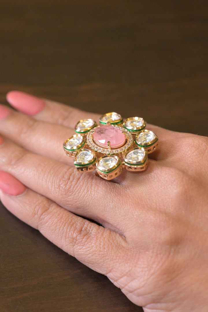 Adi Laxmi Polki Oval Ring