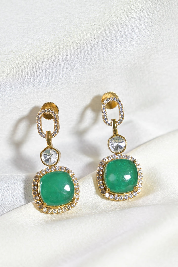 Goldleaf Emerald Charms Polki Necklace