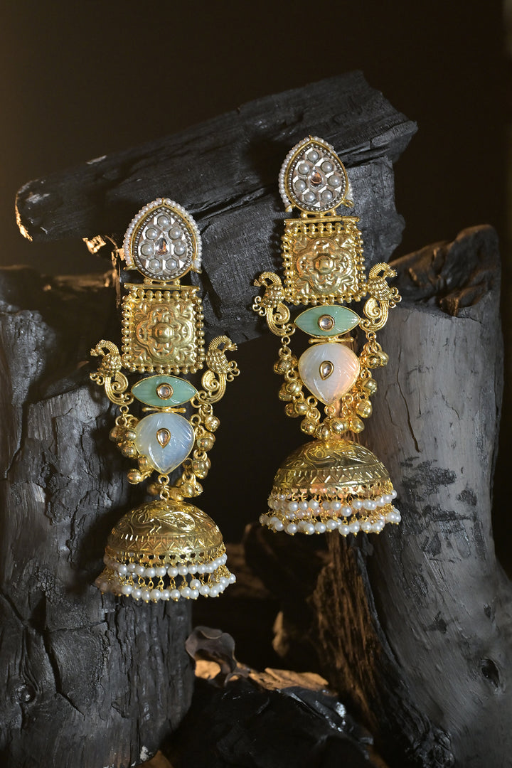 Alisha Boho Long Golden Dangler Earrings